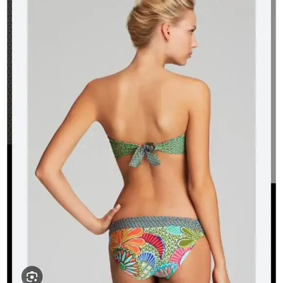 TRINA TURK ZANZIBAR BANDEAU Swimsuit Bikini SET Sz 8 Top & Sz 6 Bottom strap - Picture 2 of 10